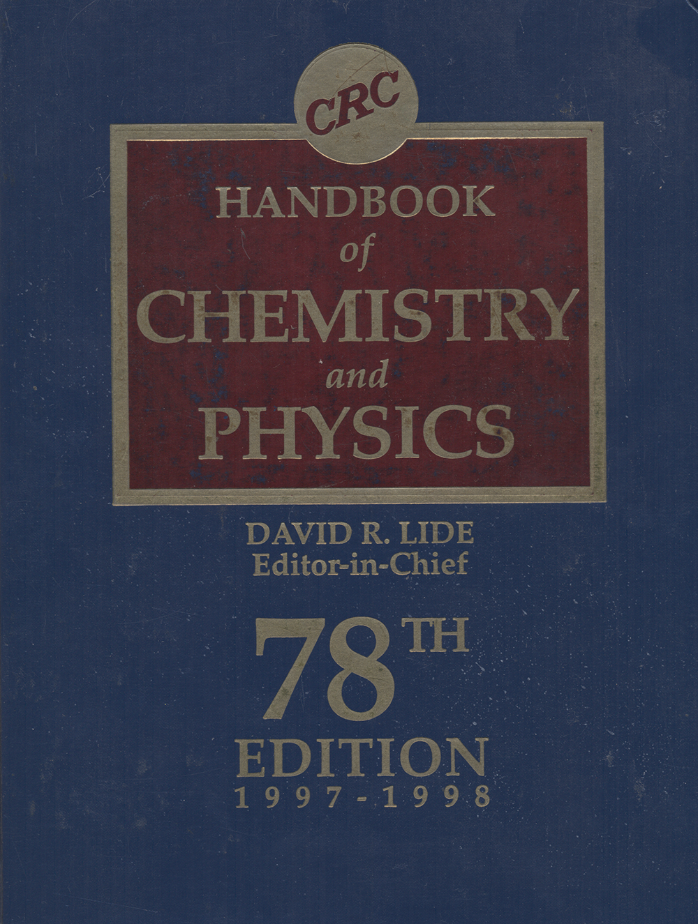 Handbook of Chemistry and Physics
