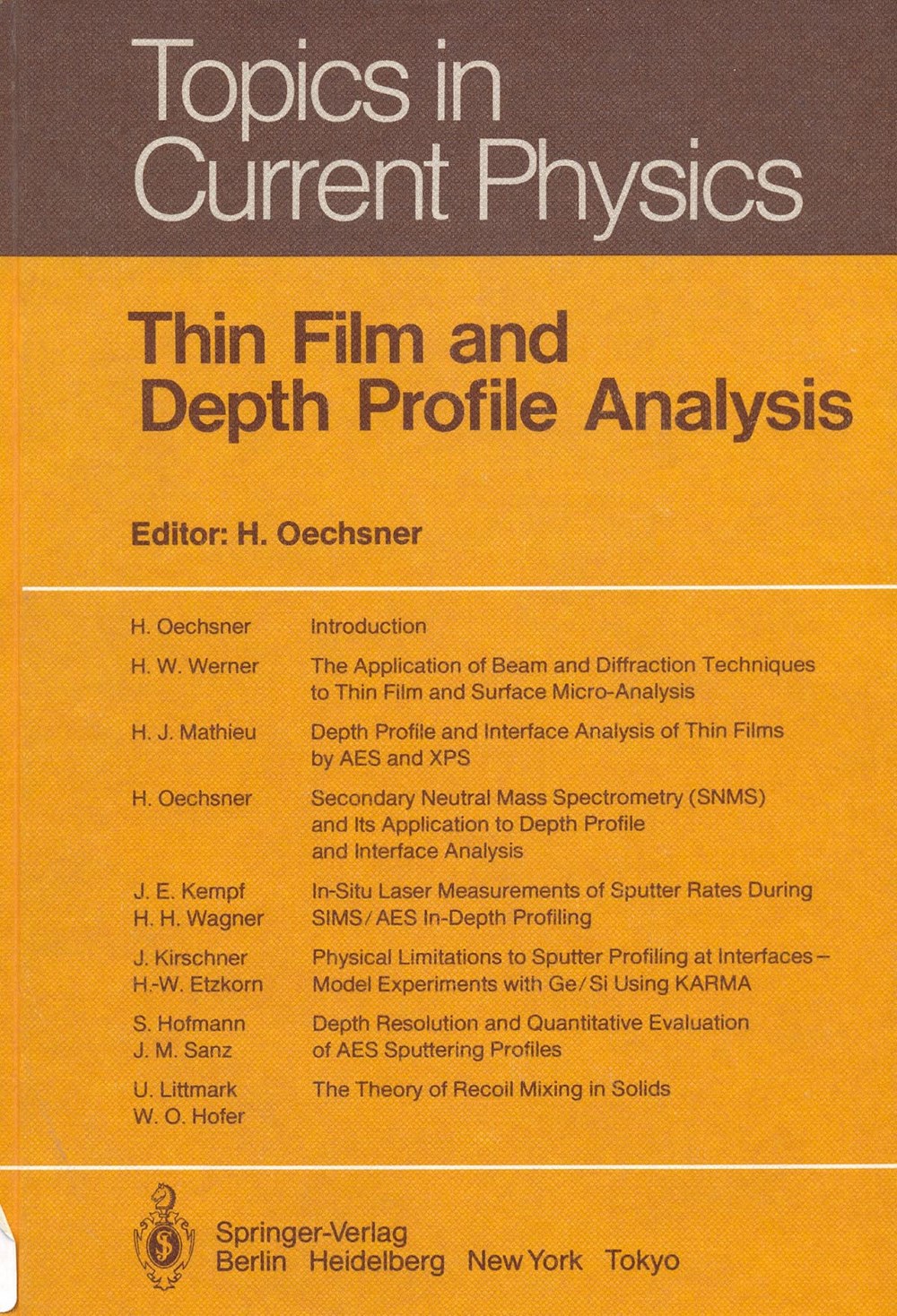 Thin-film and depth-profile analysis