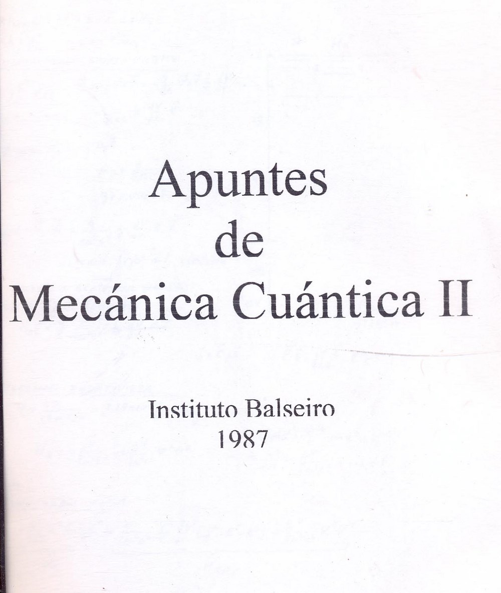 Apuntes de mecánica cuántica II