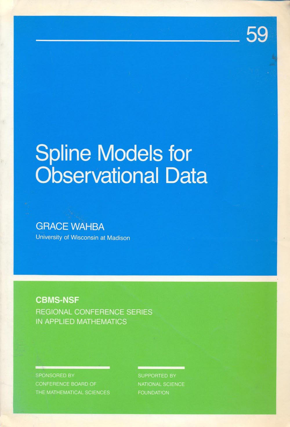 Spline models for observational data