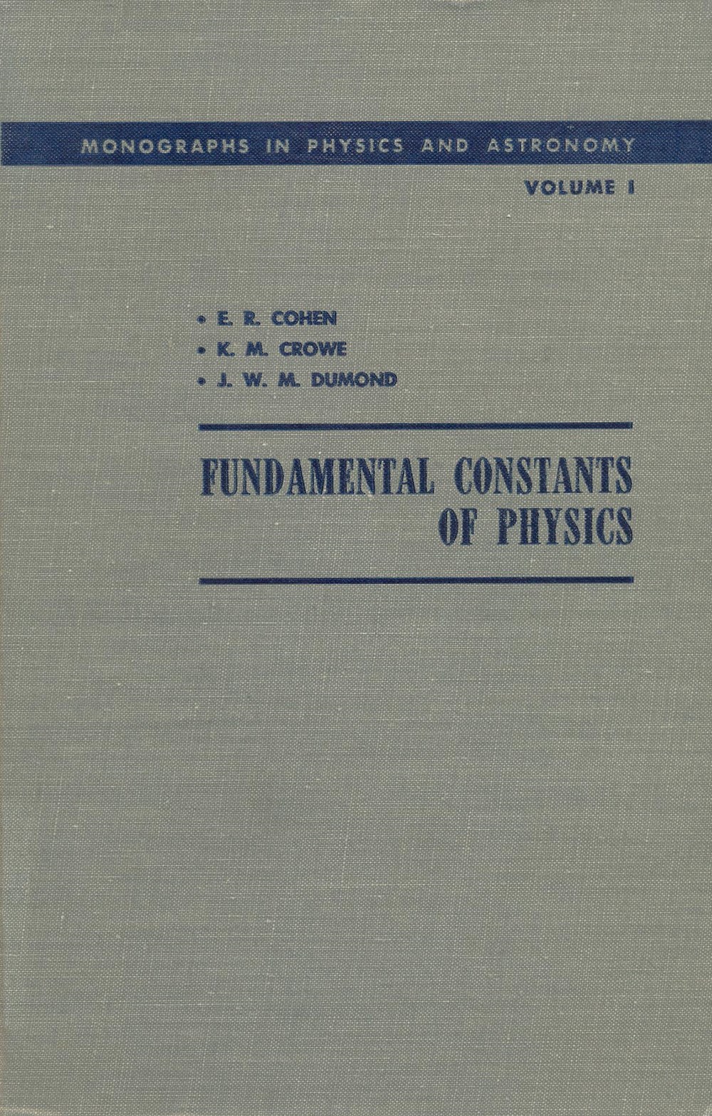 The fundamental constants of physics