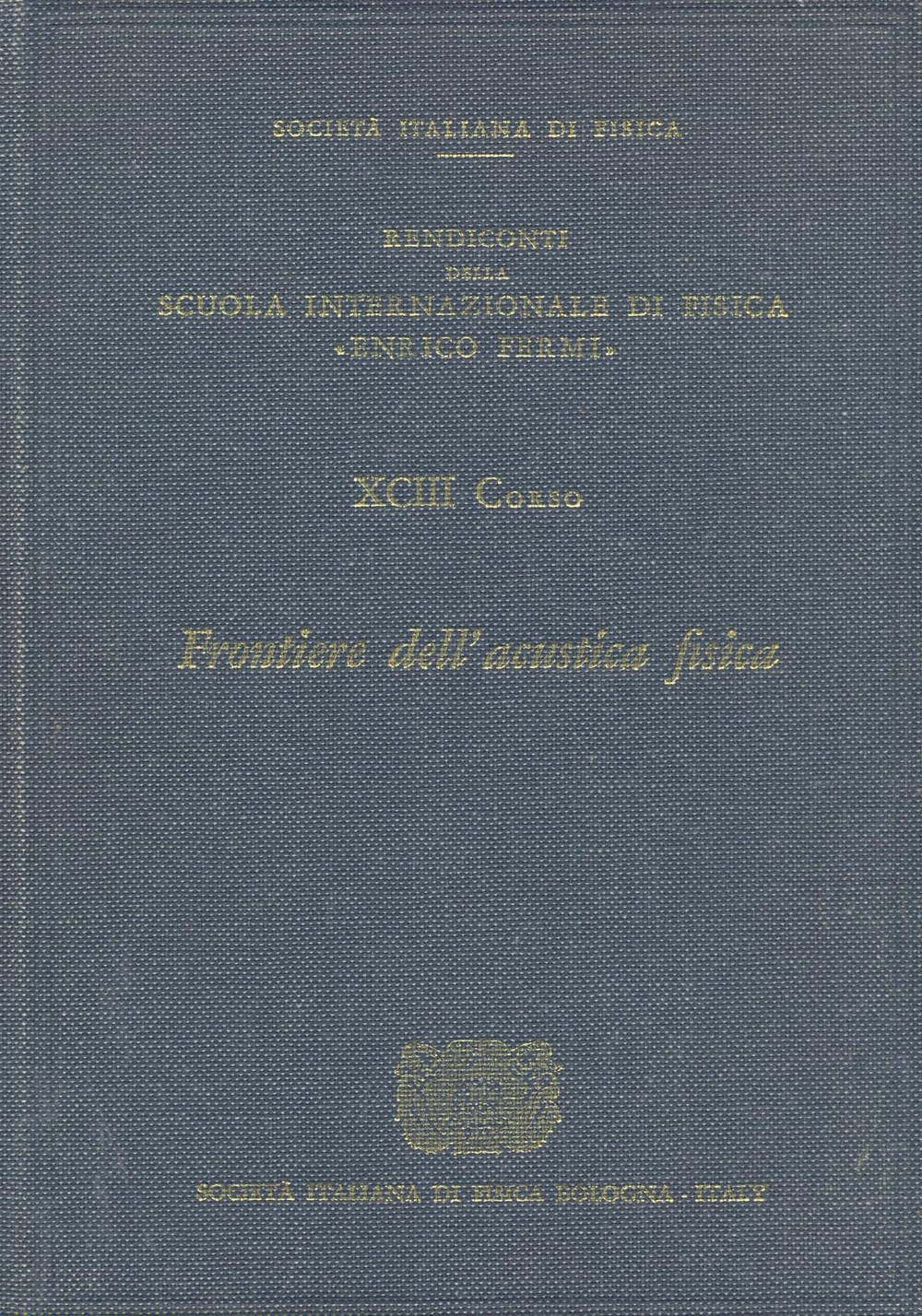 Frontiers in physical acoustics