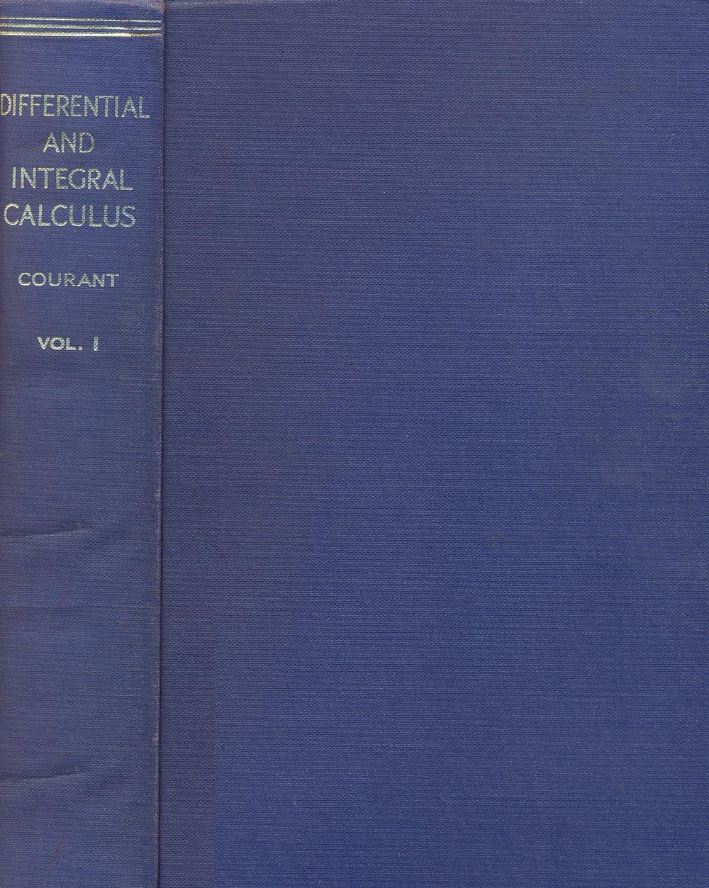 Differential and integral calculus, Vol I