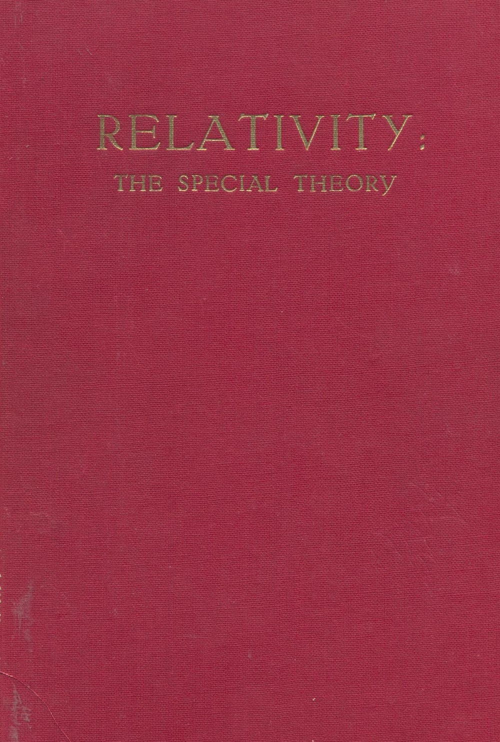 Relativity: the special theory