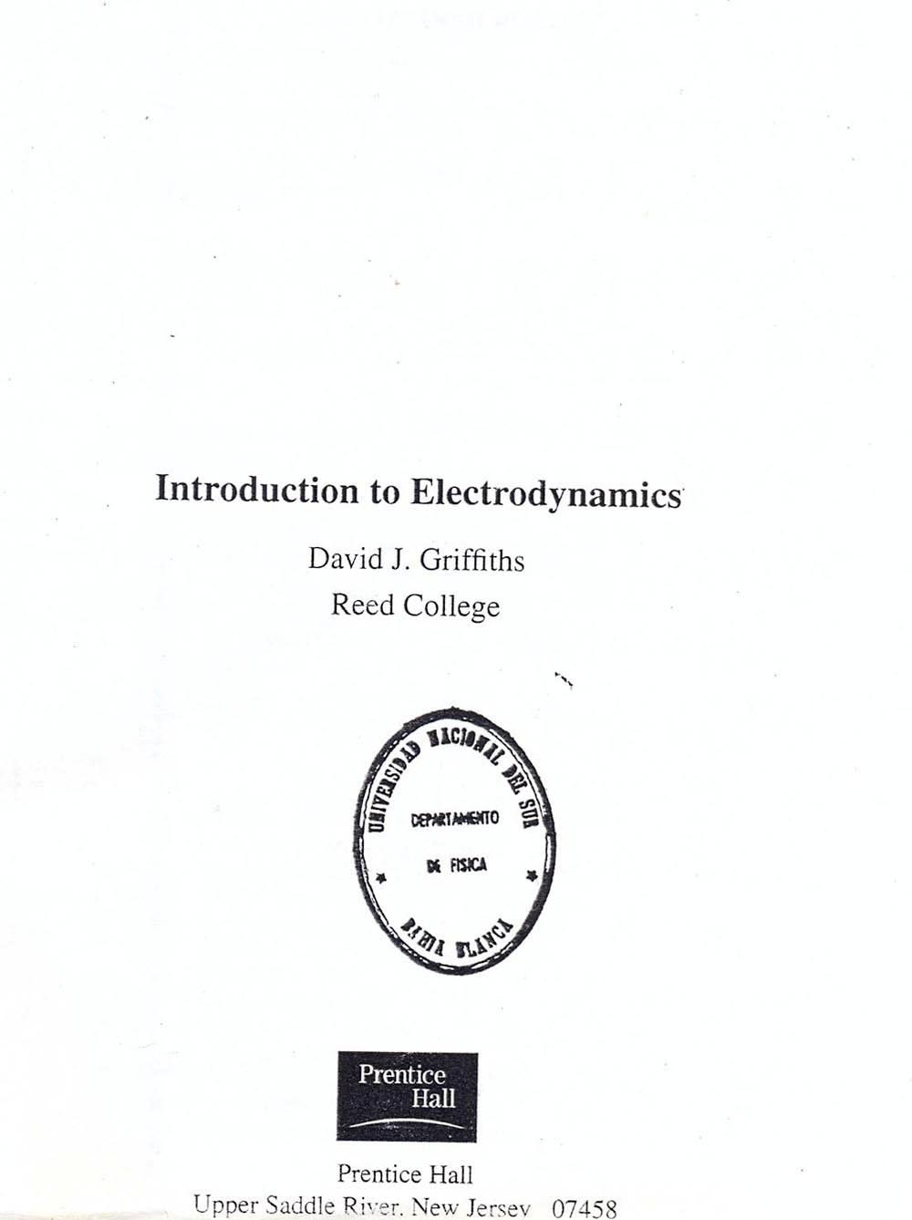 Introduction to electrodynamics