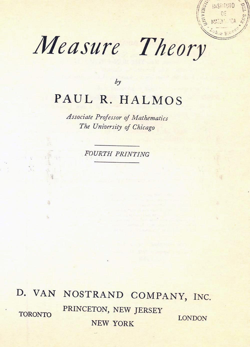 Measure theory