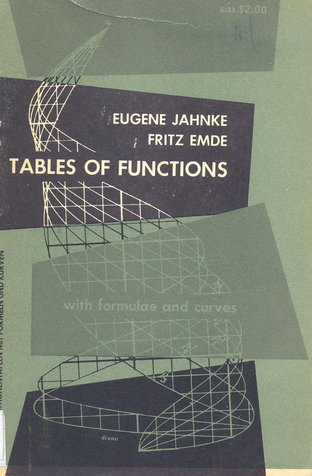 Tables of functions with formulae and curves
