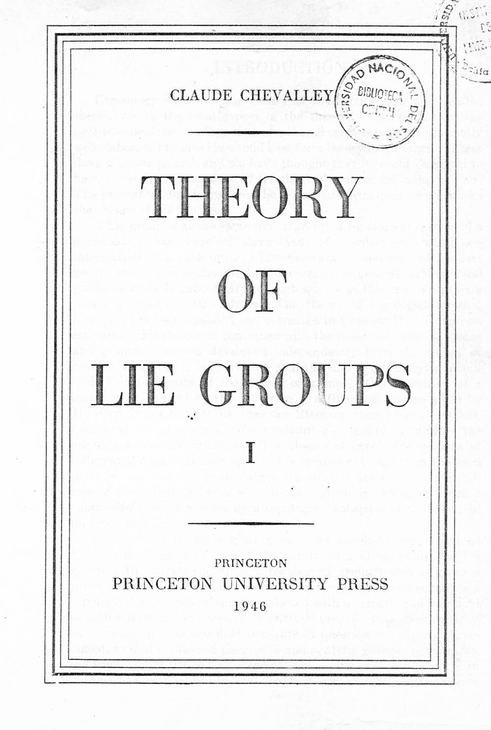 Theory of Lie groups I