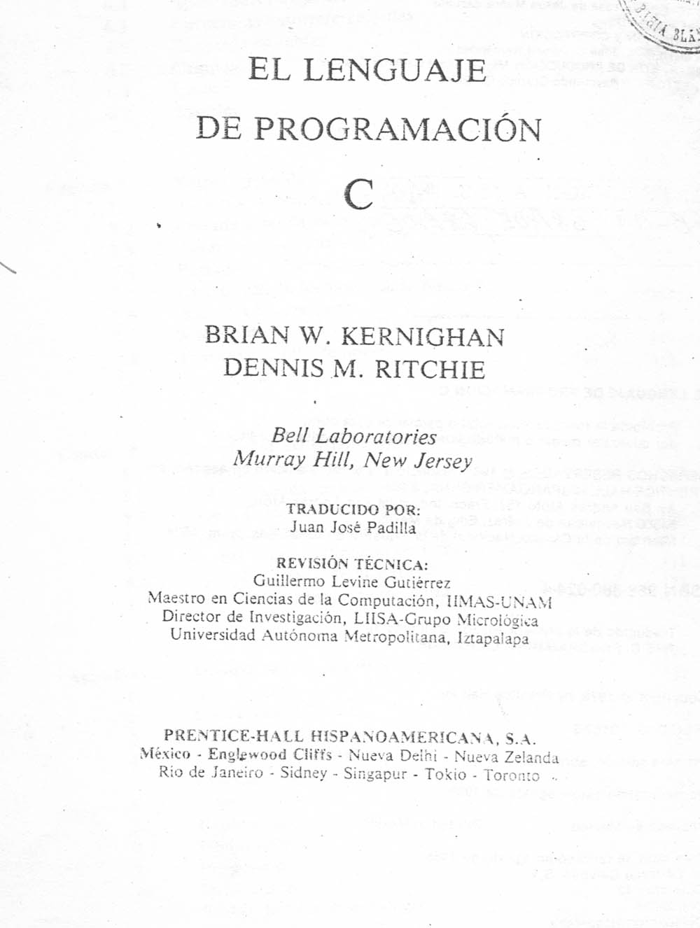 El Lenguaje de Programación C