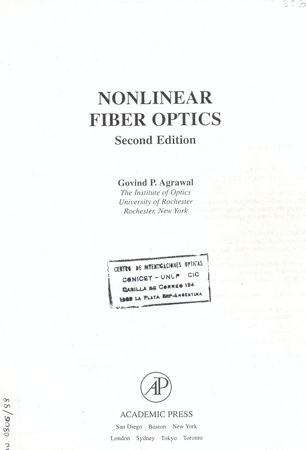 Nonlinear fiber optics