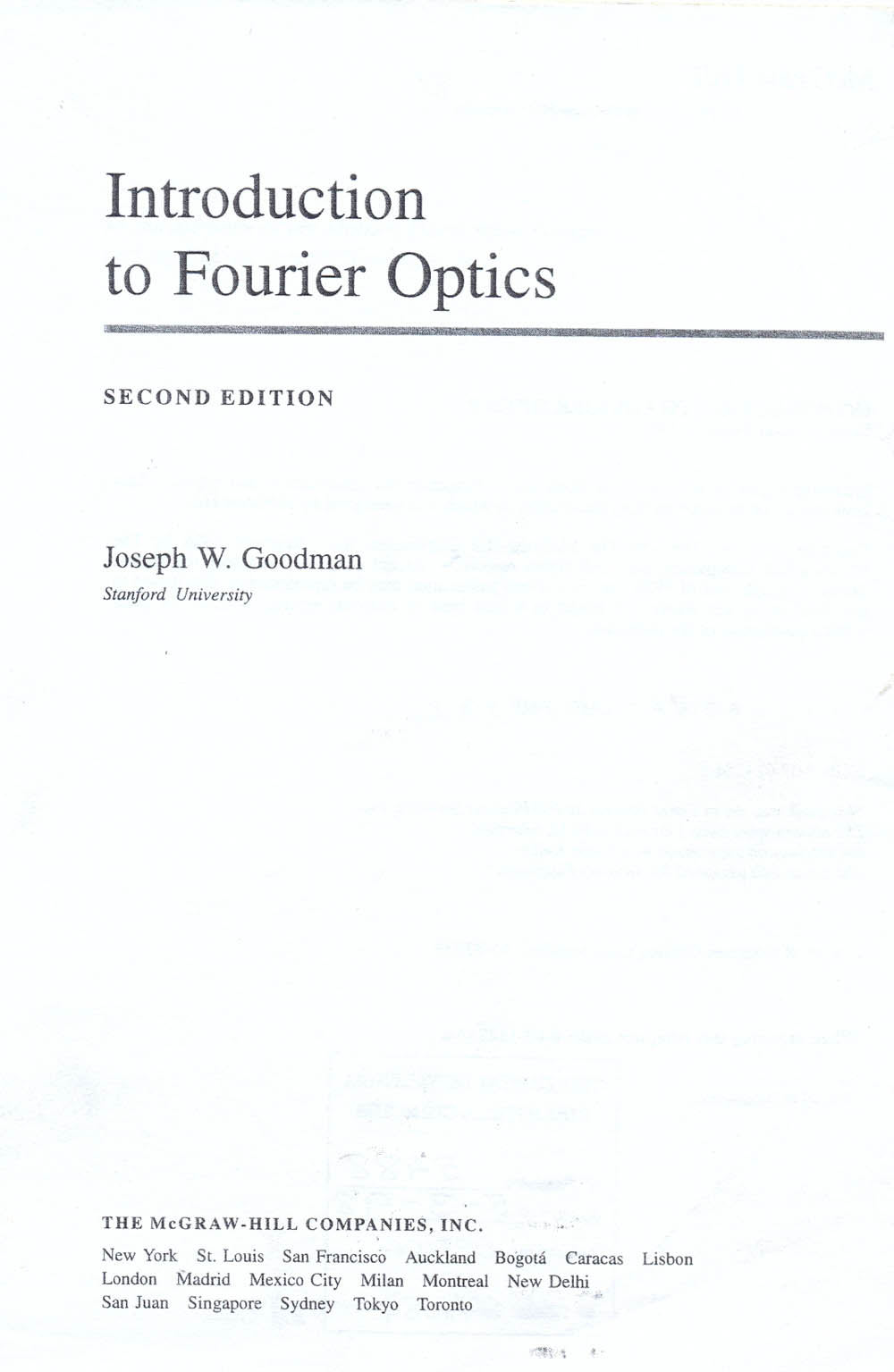 Introduction to Fourier optics