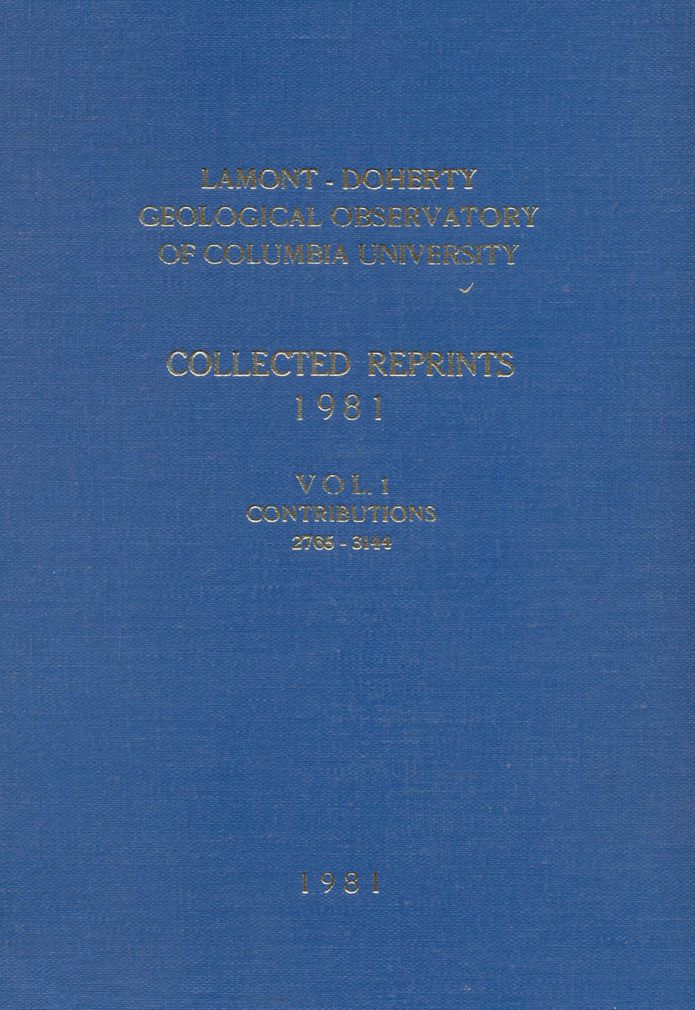 Lamont-Doherty Geological Observatory : Collected reprints