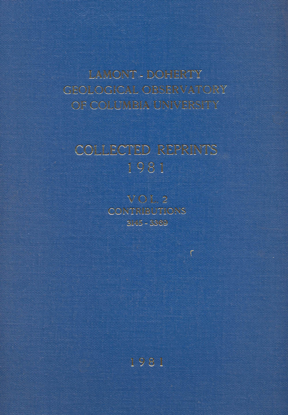 Lamont-Doherty Geological Observatory : Collected reprints