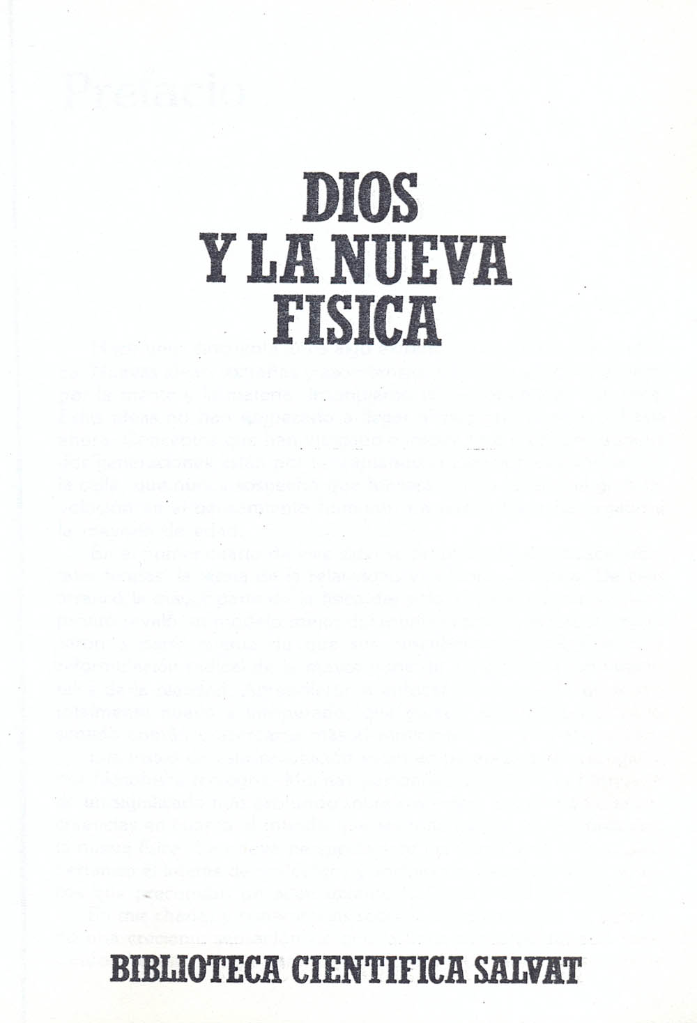 Dios y la nueva Física