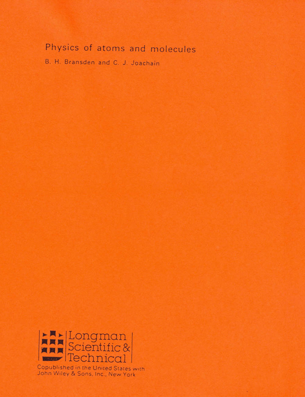 Physics of atoms and molecules
