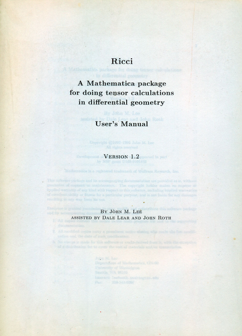 RICCI User´s manual