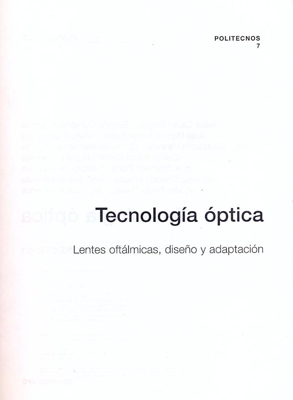 Tecnología Óptica